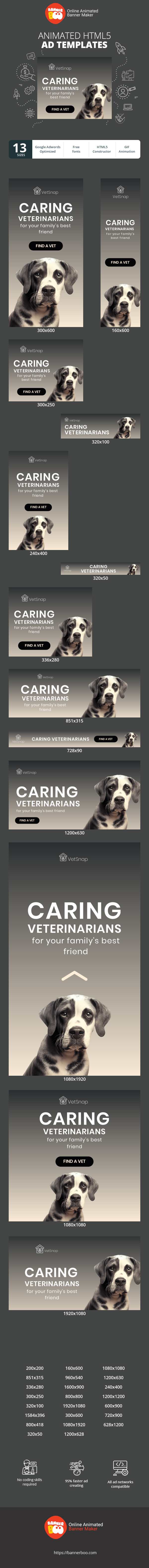 배너 광고 템플릿— 가족의 소중한 친구를 위한 배려 깊은 수의사들