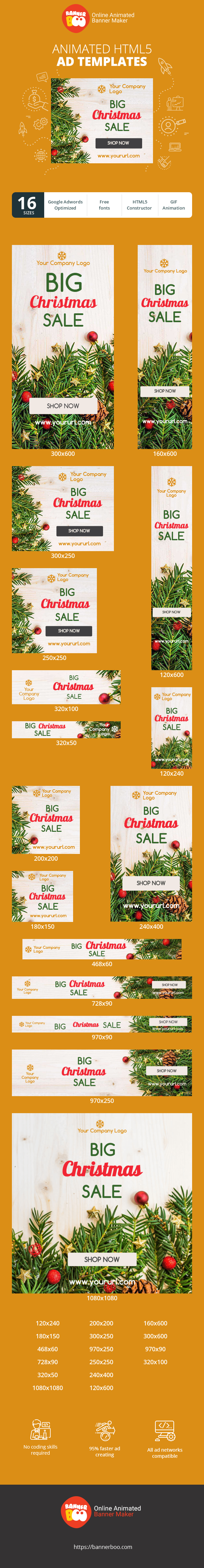 Banner ad template — Big Christmas Sale