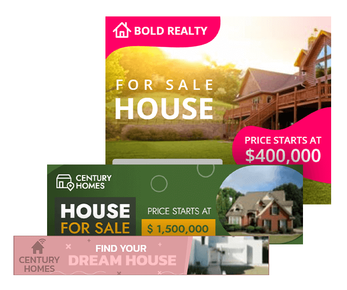 GIF – real estate advertising banner templates