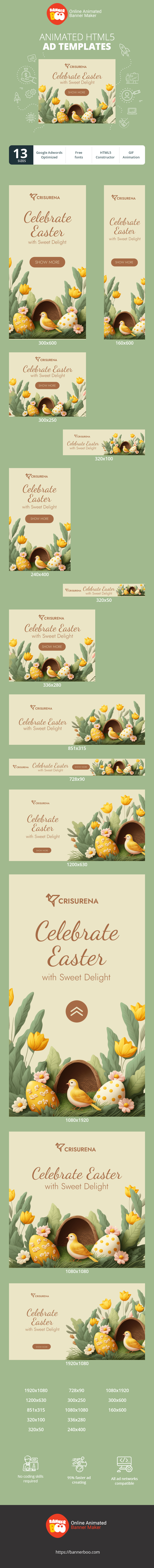 Szablon reklamy banerowej — Feiern Sie Ostern mit süßer Freude — Ostern