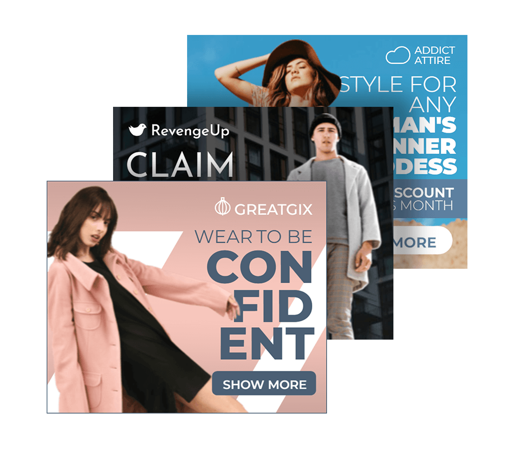 Animated banner templates for the fashion industry