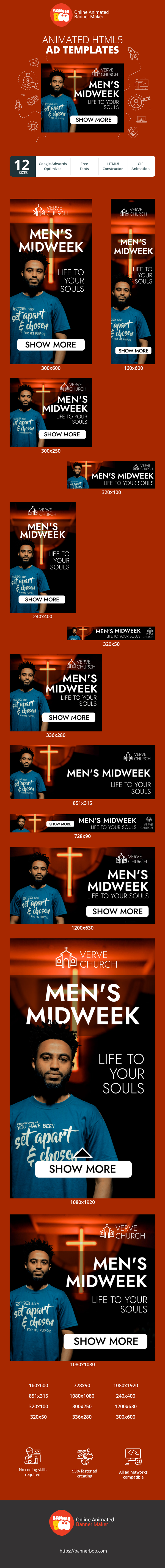 Banner ad template — Mens Midweek — Life To Your Souls