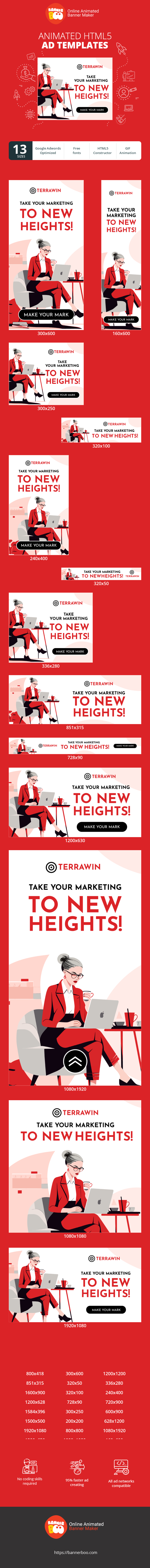 Szablon reklamy banerowej — Weź swój marketing na wyższy poziom! — Agencje