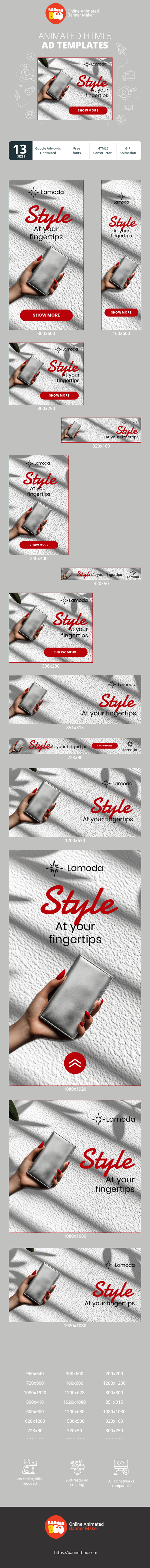 Banner ad template — Style — At Your Fingertips