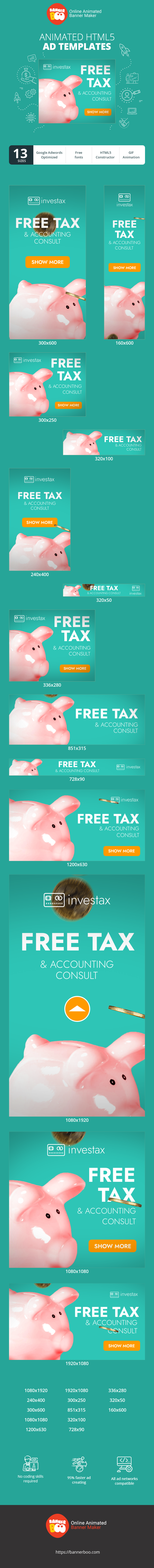 Banner ad template — Free Tax & Accounting Consult — Finance