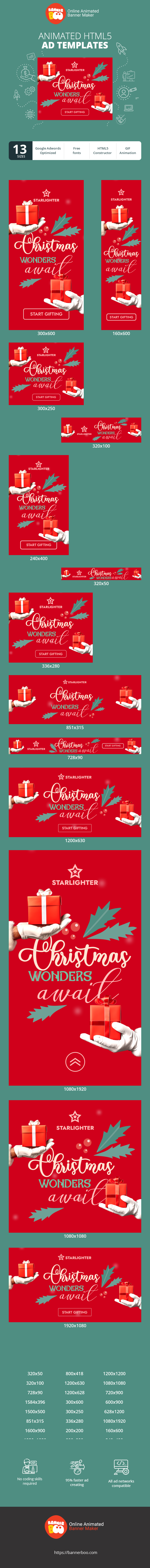 Banner ad template — Christmas Wonders Await — Christmas