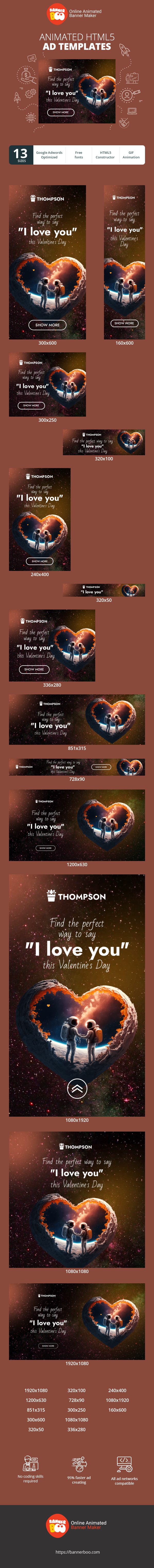 Banner ad template — Find The Perfect Way To Say "I Love You" This Valentine's Day — Valentine's Day
