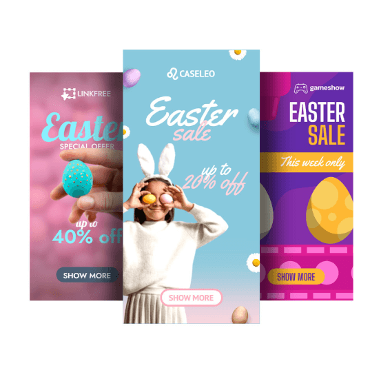 Advertising templates for the Easter holidays