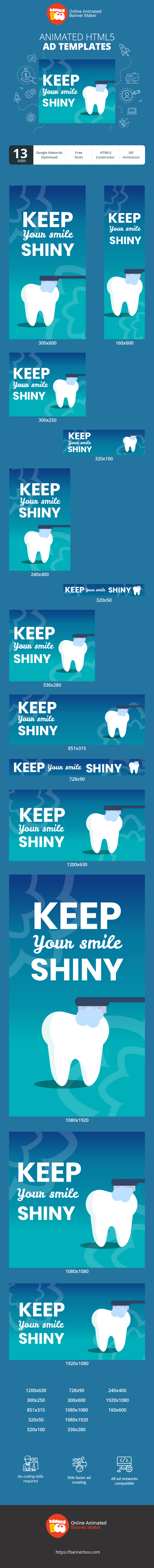 Шаблон рекламного банера — Keep Your Smile Shiny — Dentist