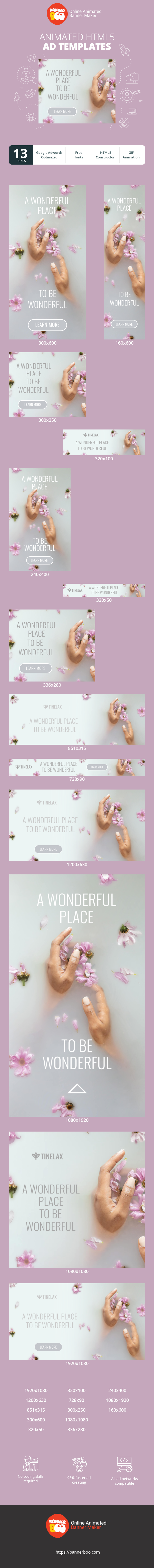Banner ad template — A Wonderful Place To Be Wonderful — Spa