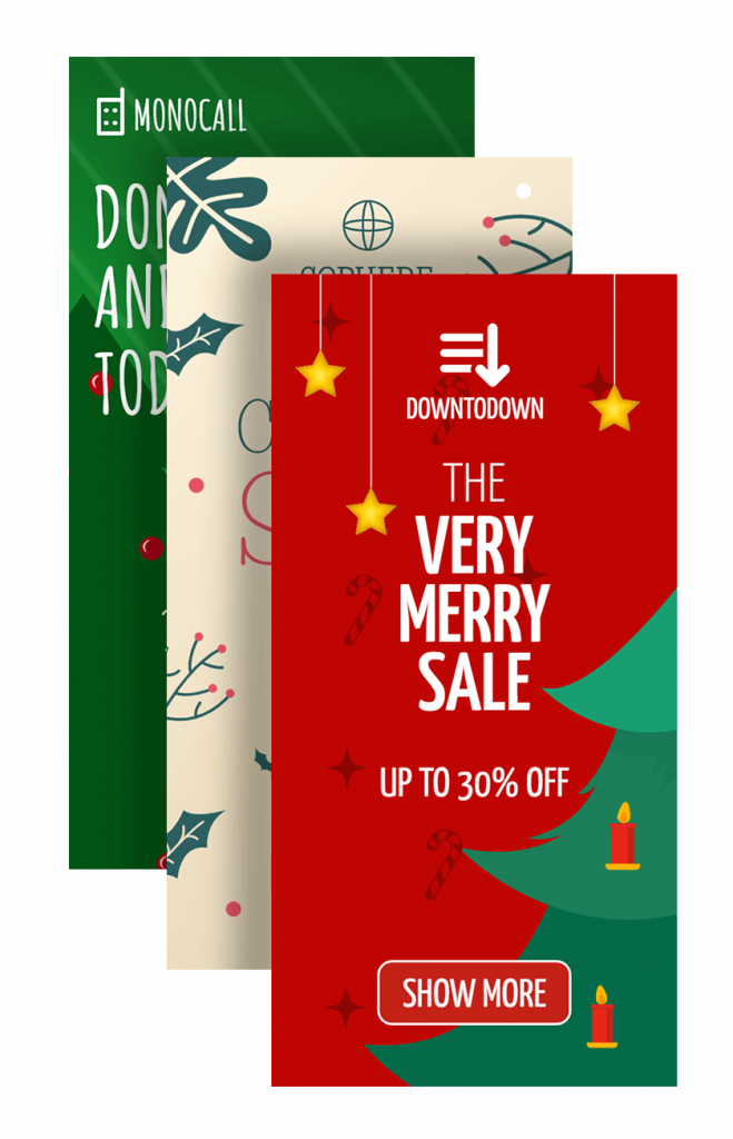 HTML5 banner templates for Christmas holidays