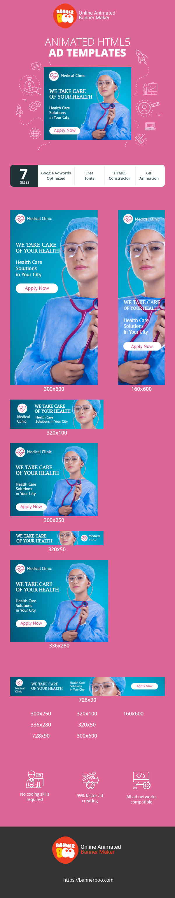 Banner ad template — We Take Care of Your Health