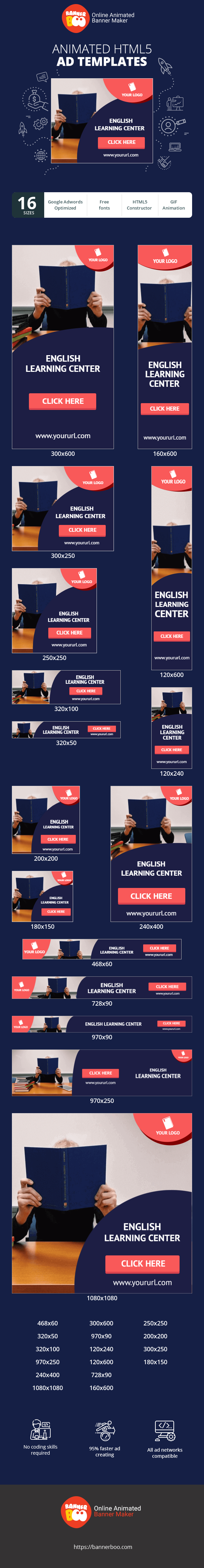 Banner ad template — English Learning Center