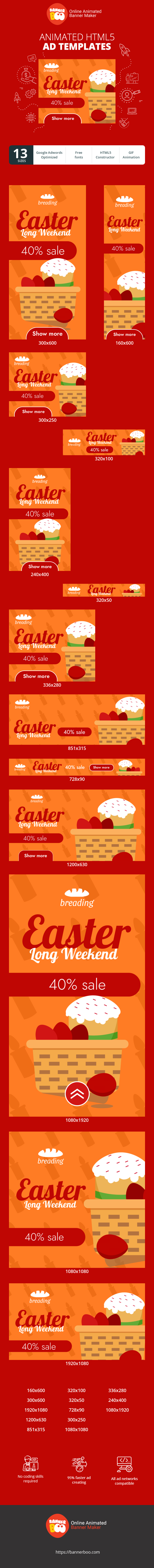 Easter Long Weekend — 40% Sale