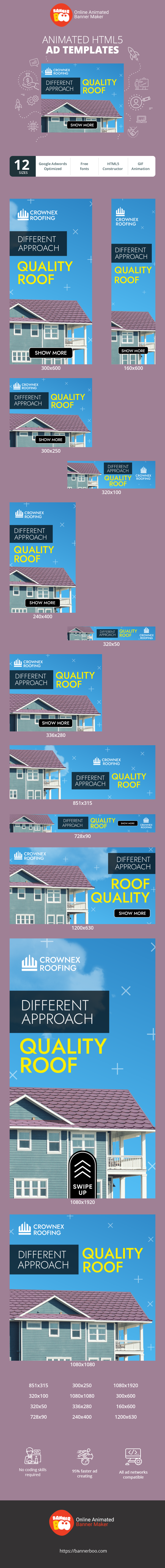 Szablon reklamy banerowej — Different Approach — Quality Roof