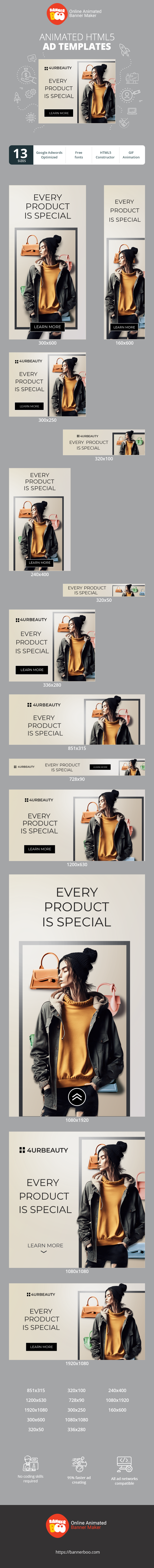 Banner ad template — Every Product Is Special — E-Commerce