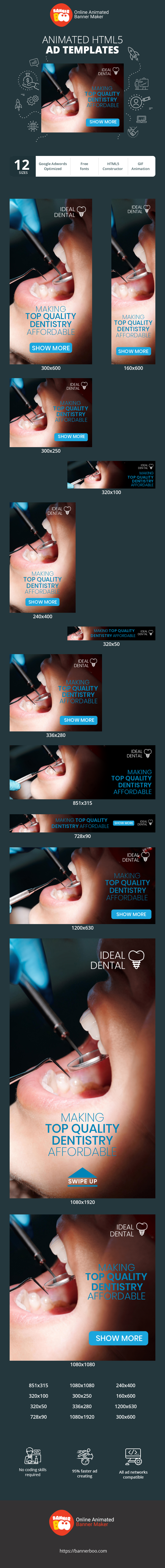 Шаблон рекламного банера — Making Top Quality Dentistry Affordable — Dental Clinic