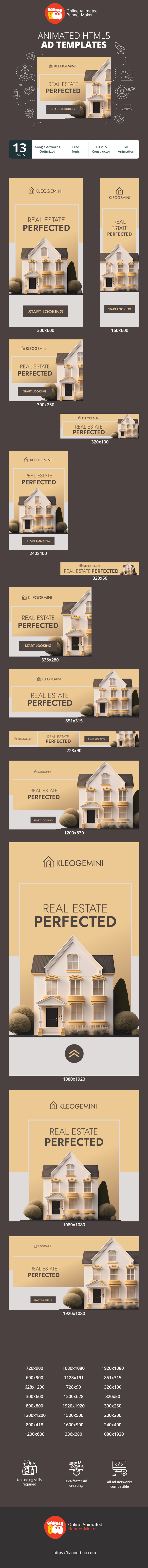 Шаблон рекламного банера — Real Estate Perfected — Real Estate