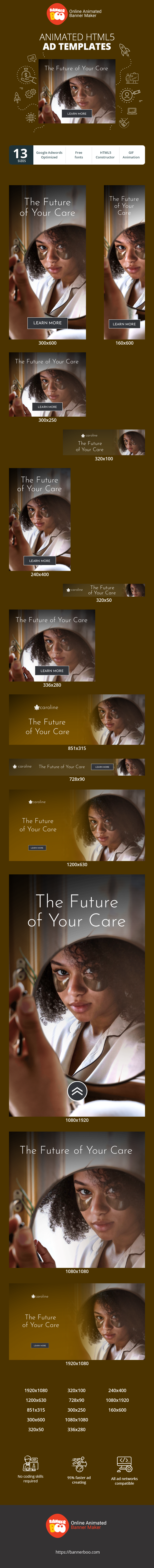 Banner ad template — The Future Of Your Care — Spa