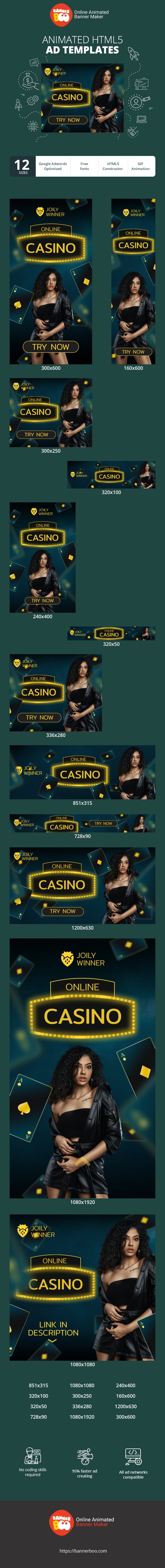 Szablon reklamy banerowej — Online Casino — Gambling
