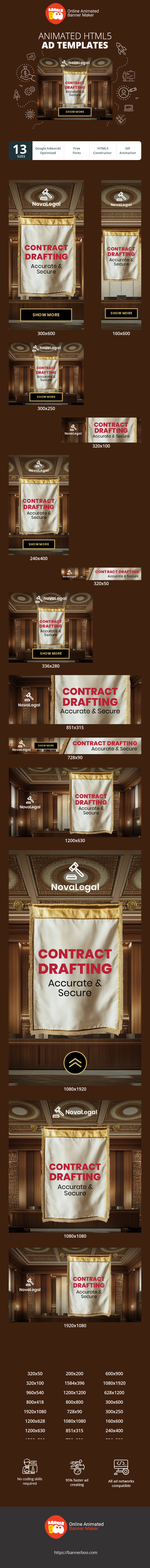 Banner ad template — Professional Contract Drafting – Accurate & Secure