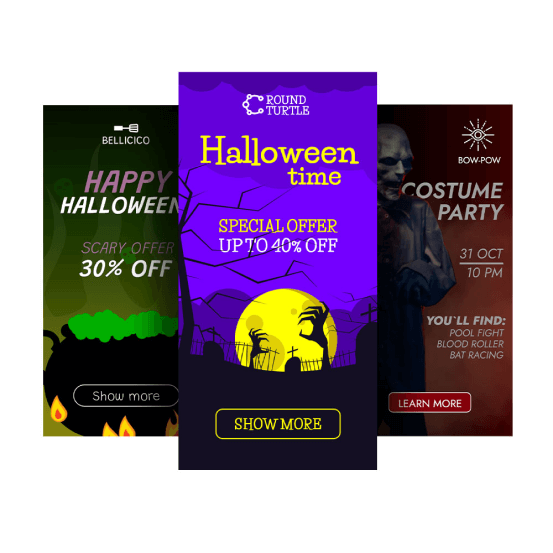 Advertising templates for Halloween