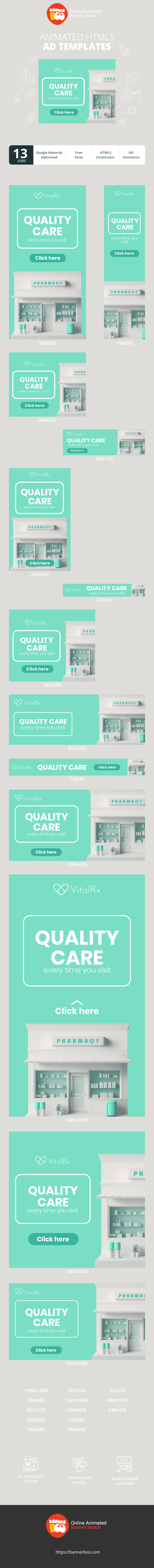 Szablon reklamy banerowej — Quality Care — Every Time You Visit