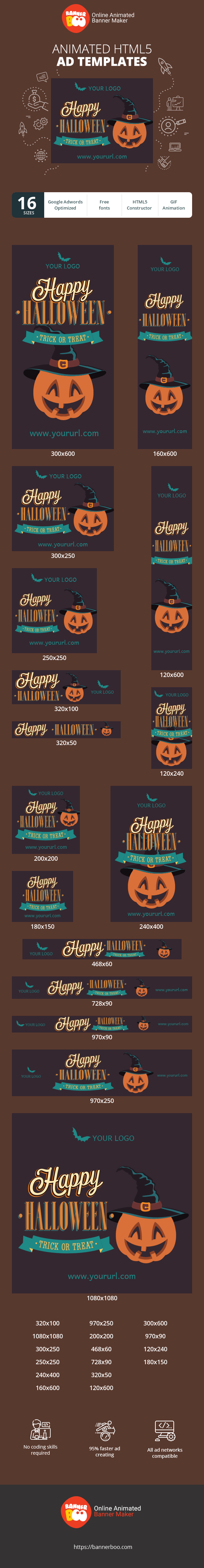 Szablon reklamy banerowej — Happy Halloween — Trick or Treat