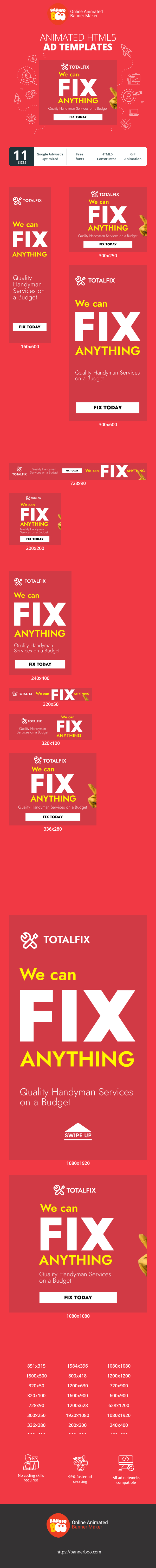 Szablon reklamy banerowej — Możemy Naprawić Wszystko — Usługi Złotej Rączki W Przystępnej Cenie