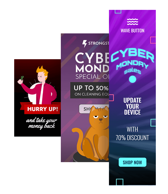 Безплатні шаблони банерів на Cyber Monday