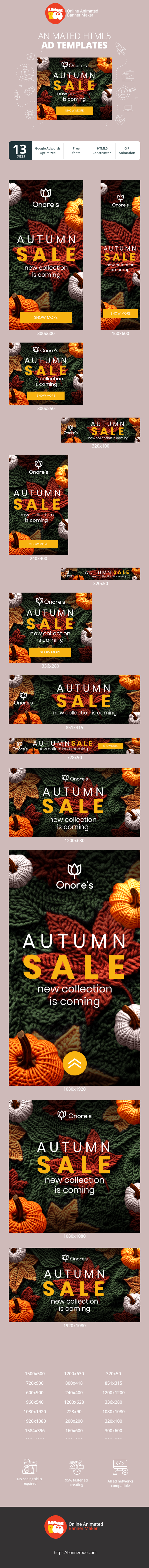 Banner ad template — Autumn Sale  — New Collection Is Coming