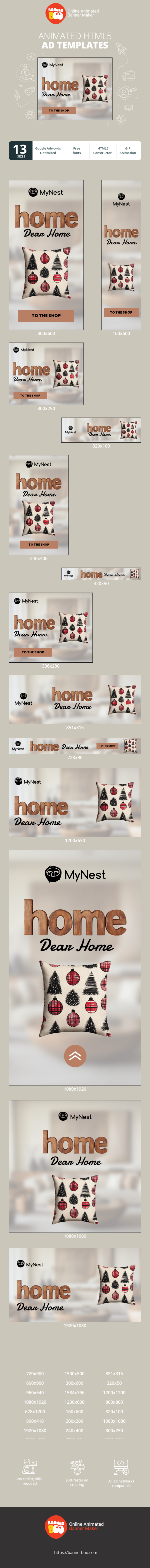 Banner ad template — Home Dear Home — House Accessories