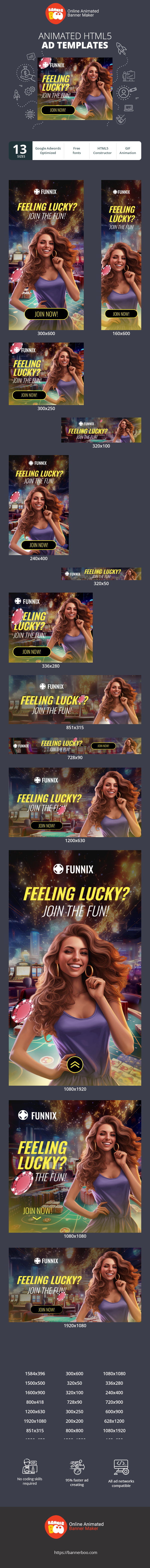 Banner ad template — Feeling Lucky? — Join the Fun!