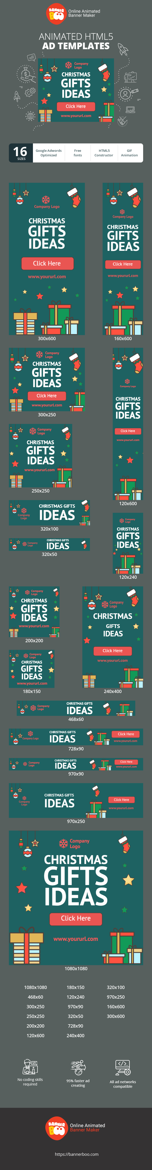 Szablon reklamy banerowej — Christmas Gifts Ideas
