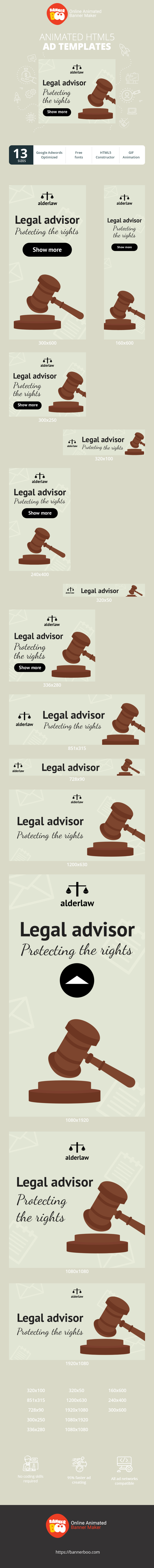Banner ad template — Legal Advisor — Protecting The Rights