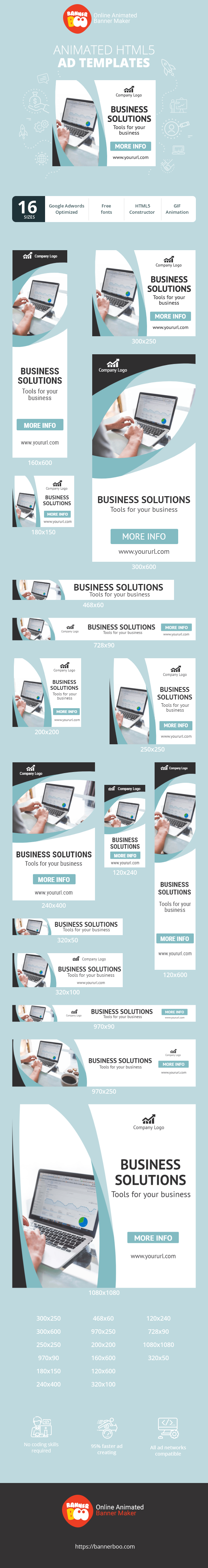 Шаблон рекламного банера — Business Solutions — Tools for Your Business