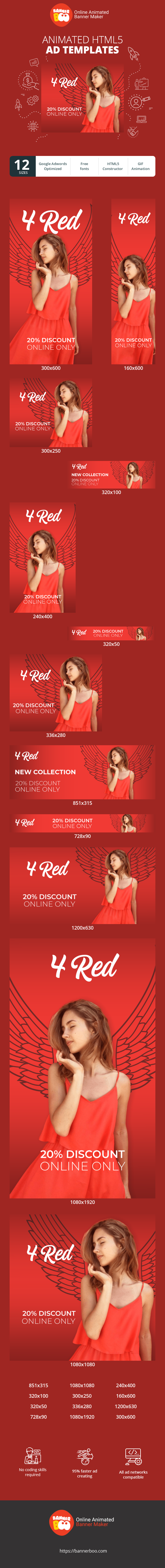 Banner ad template — New Collection — 20% Discount Online Only