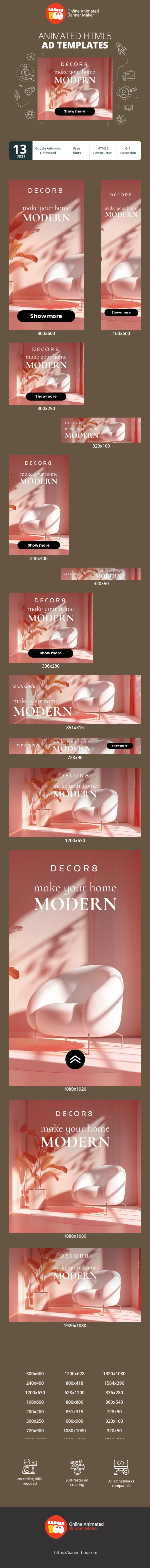 Banner ad template — Make Your Home Modern — Furniture