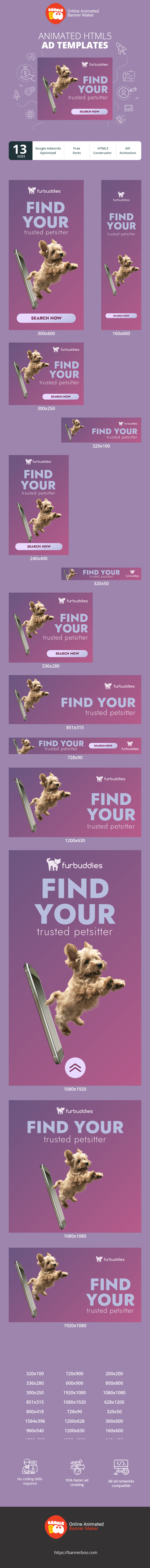 Banner ad template — Find Your — Trusted Petsitter