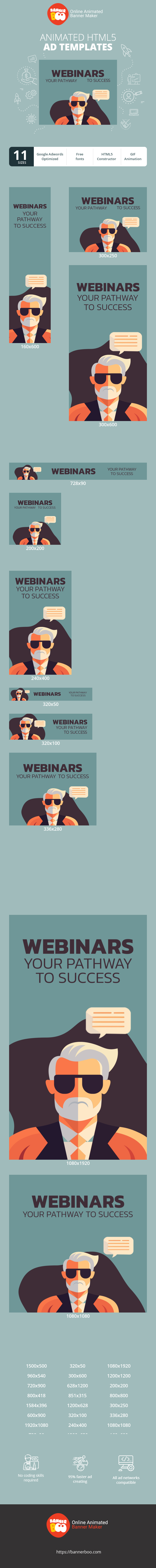 Szablon reklamy banerowej — Webinars — Your Pathway To Success