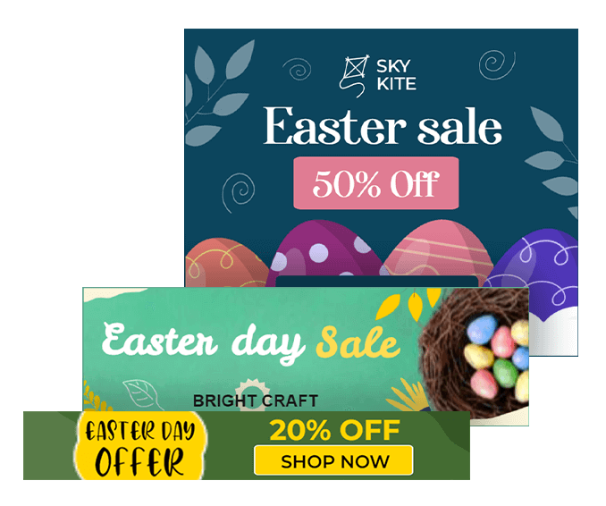 Easter GIF banner templates