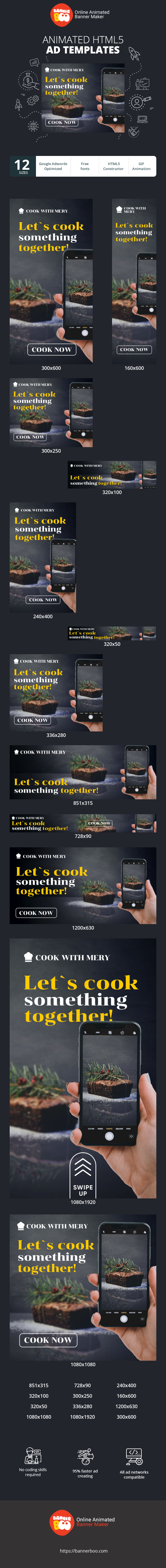 Banner ad template — Let`s Cook Something Together! — Cook Now