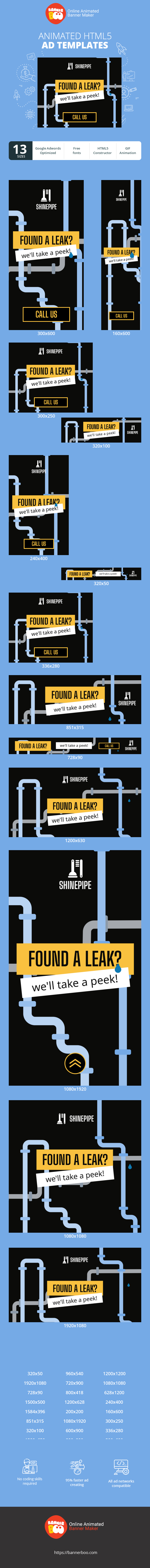 Szablon reklamy banerowej — Ein Leck gefunden? — Wir schauen mal nach!