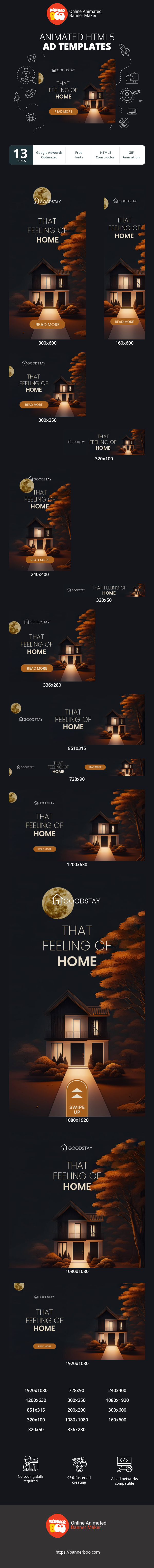 Banner ad template — That Feeling Of Home — Real Estate