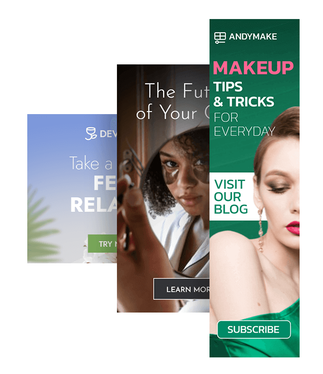 Cosmetics beauty industry banner template design