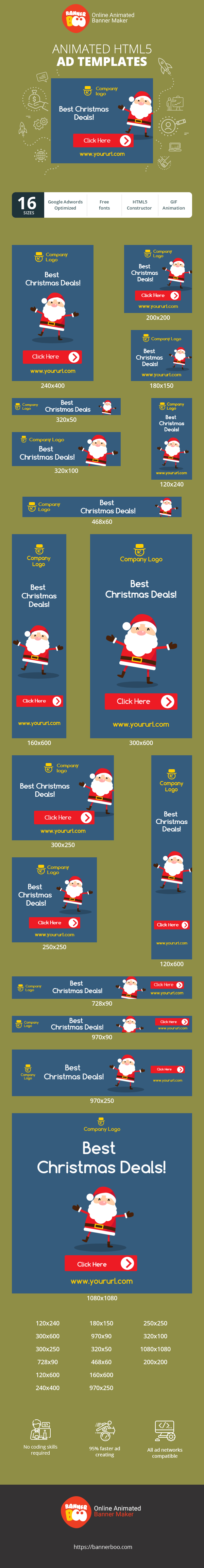 Szablon reklamy banerowej — Best Christmas Deals
