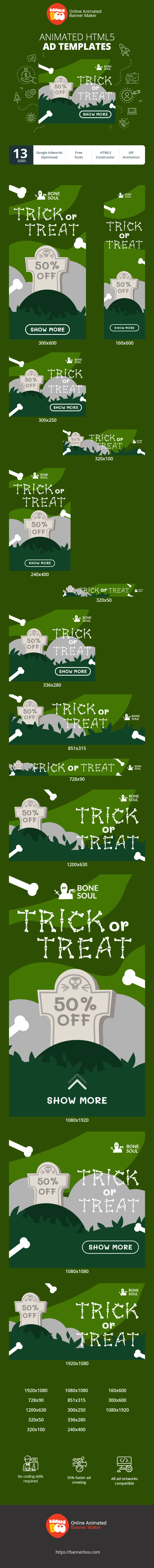 Шаблон рекламного банера — Trick Or Treet — Halloween Night