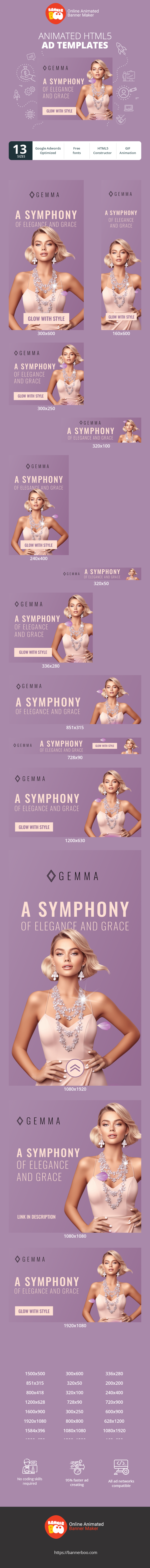 Banner ad template — A Symphony Of Elegance And Grace — Jewelry