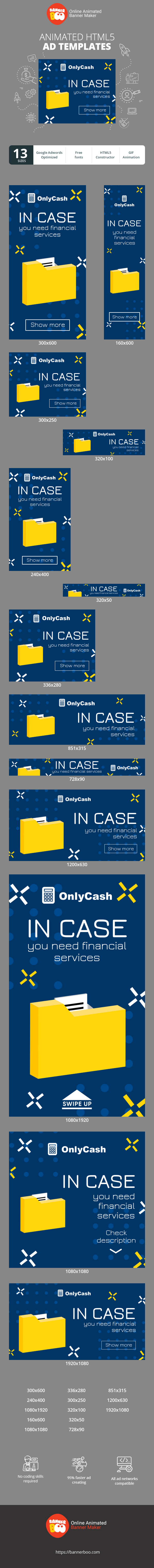 Banner ad template — In Case — You Need Financial Services