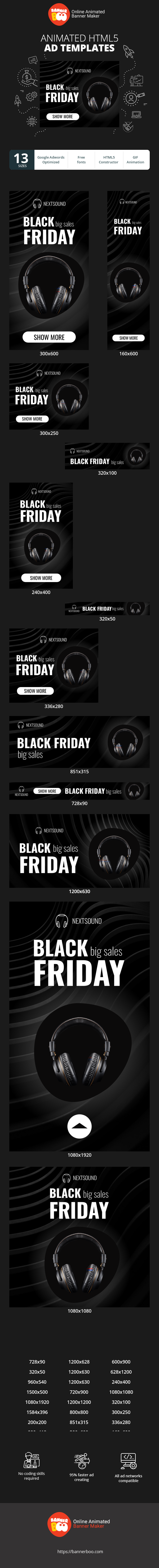 Banner ad template — Black Friday — Big Sales